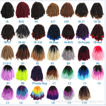 Beyond Beauty Orange Purple Spring Twist Crochet Hair Ghana SpringTwist Crochet Hair Synthetic Braiding Hair Extensions